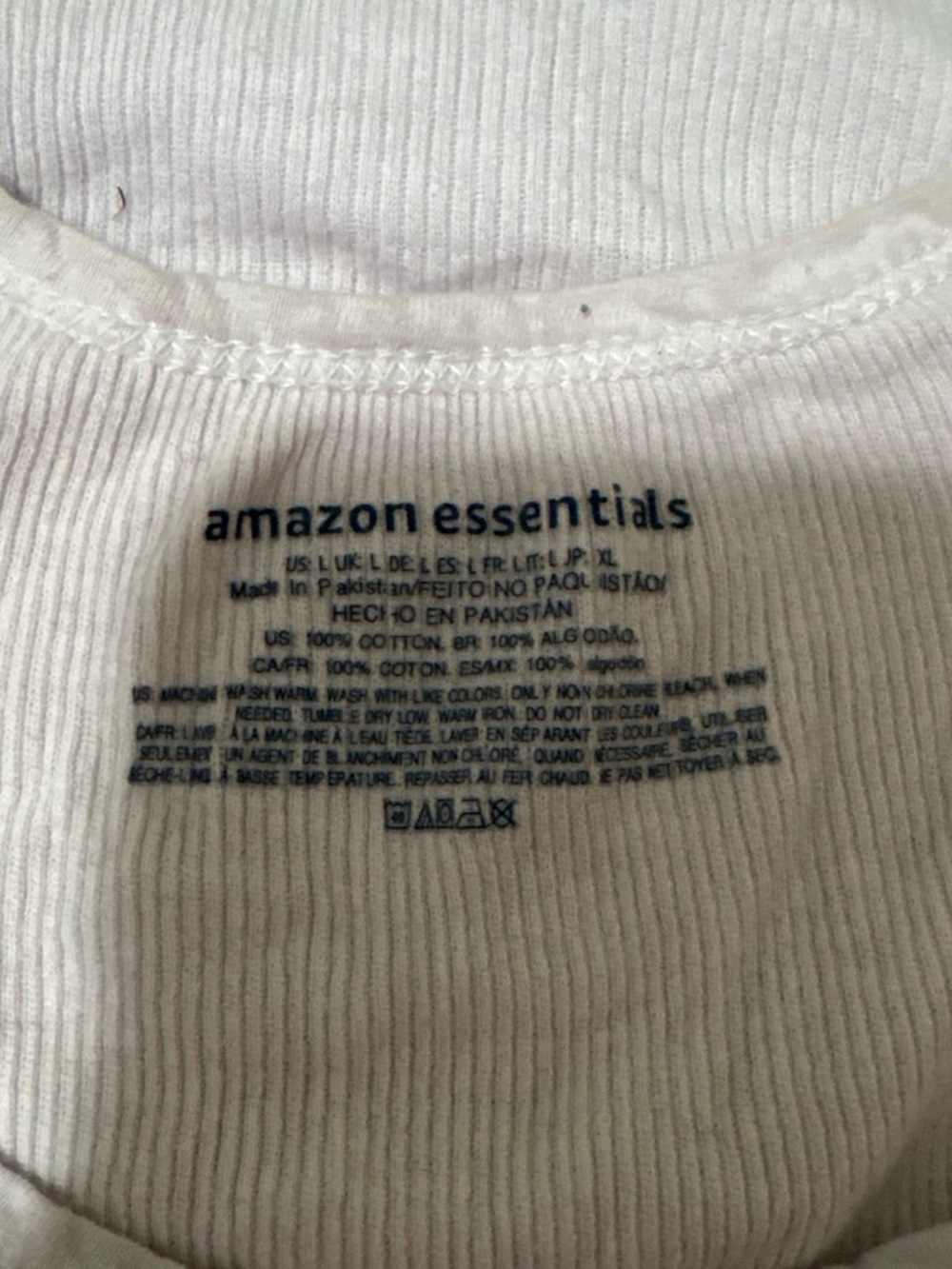 Amazon Essentials White Ribbed Slim Tank - Picture 3 of 3